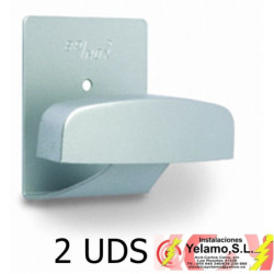 PERCHA GRANDE ACERO ADHESIVA CROMADO MATE BLISTER 2 UNIDADES