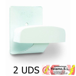 PERCHA GRANDE ADHESIVO LACADO BLANCO BLISTER 2 UNIDADES