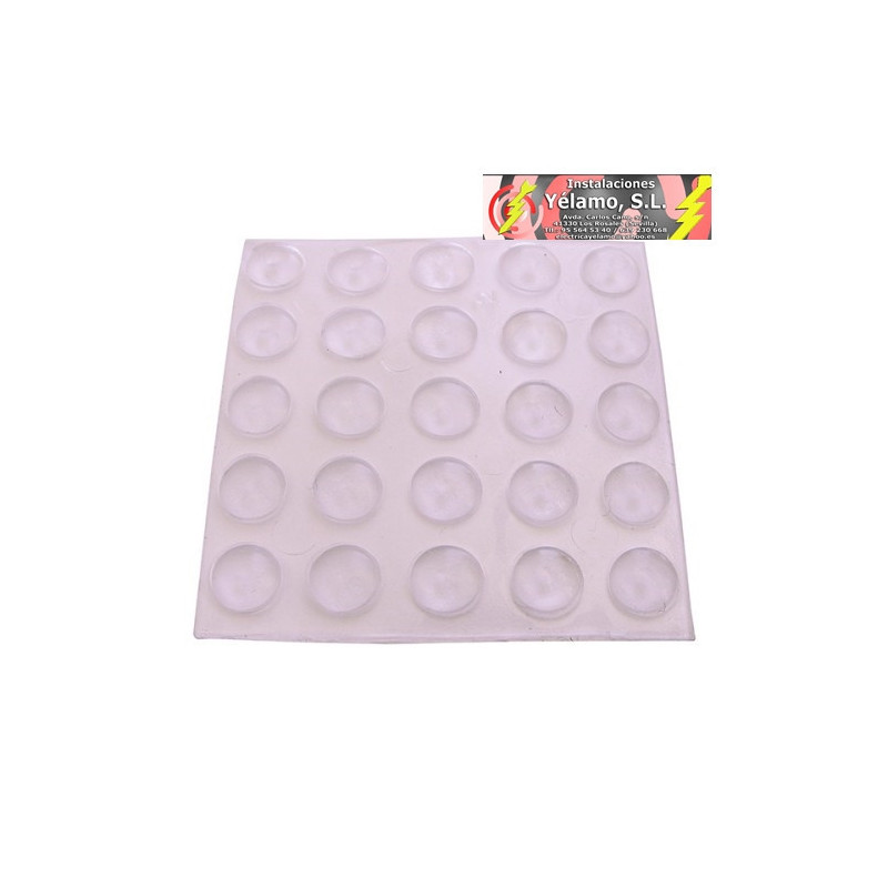 GOTAS PROTECTORAS ADHESIVAS Ø 9mmX2mm TRANSPARENTE. BLISTER 25 PAST.