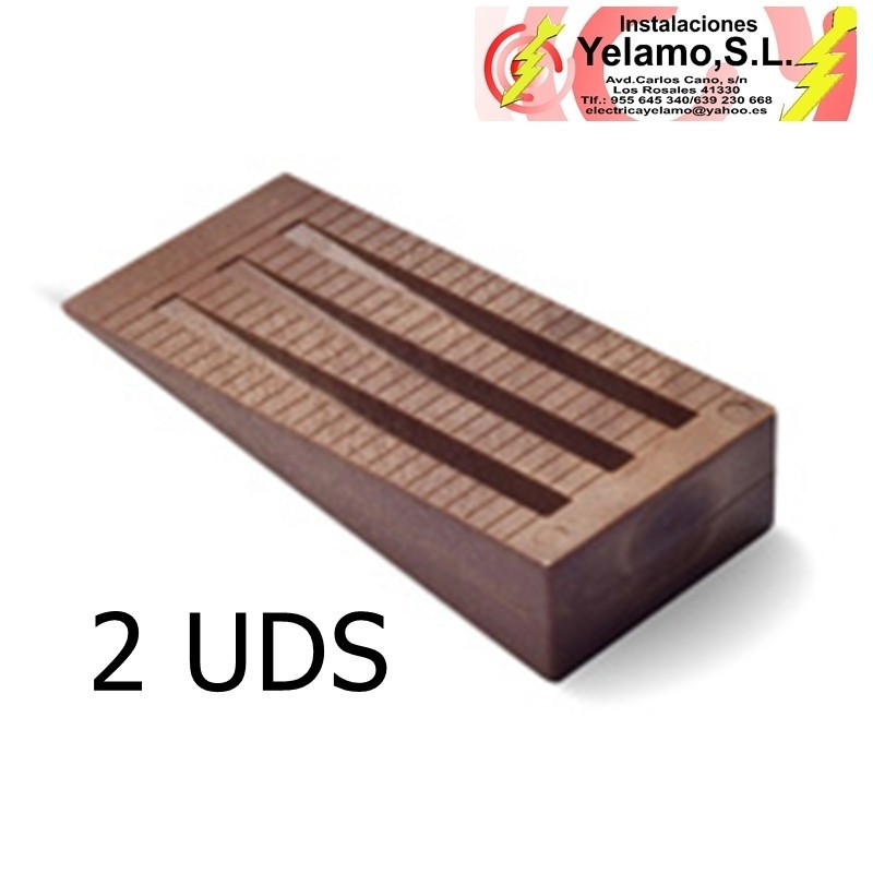 TOPE METÁLICO CON TORNILLO INVISIBLE COLOR ORO. BLISTER 1 UNIDAD