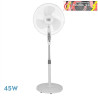 VENTILADOR DE PIE BISE BLANC 3 VEL 45W REGX43X40cm OSCILANTE 3 ASPAS BLANCAS C/REMOTO Y TEMPORIZADOR