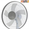 VENTILADOR DE PIE BELMONTE BLANCO/GRIS 3 VEL.45W 5 ASPAS ORIENTABLE, FIJO Y ROTATORIO REGX43X40 cm