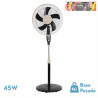 VENTILADOR DE PIE BELMONTE NEGRO/BEIS 3 VEL. 45W 5 ASPAS ORIENTABLE, FIJO Y ROTATORIO REGX43X40 cm