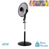 VENTILADOR DE PIE MAGICO NEGRO/BLANCO 3 VEL. 45W 3 ASPAS ORIENTABLE FIJO Y ROTATORIO REGX41X41 cm