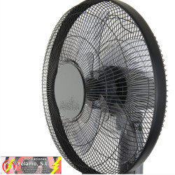 VENTILADOR DE PIE BORLON NEGRO/GRIS 3 VEL.55W 5X2ASPAS ORIENTABLE + REMOTO + TEMPORIZADOR REGX43X40 cm
