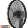 VENTILADOR DE PIE BORLON NEGRO/GRIS 3 VEL.55W 5X2ASPAS ORIENTABLE + REMOTO + TEMPORIZADOR REGX43X40 cm