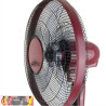 VENTILADOR DE PIE BORLON NEGRO/BURDEOS 3 VEL. 55W 5X2 ASPAS ORIENTABLE+REMOTO+TEMPORIZADOR REGX43X40 cm