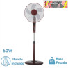 VENTILADOR DE PIE RAYO BURDEOS/NG.3 VEL. 60W.5 ASP 43D C/ REMOTO Y TEMPORIZADOR 0,5h-7,5h
