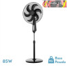 VENTILADOR DE PIE GRANIZO NEGRO 3 VEL. 85W 6ASPAS ORIENTABLE REGX50X43 cm
