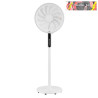 VENTILADOR DE PIE TORBELLINO BLANCO 3VELOCIDADES 60W 13ASPAS REGX41X41 DISPLAY OSCILANTE,REMOTO,TEMPORIZADOR