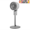 VENTILADOR DE PIE TALAMO GRIS/CROMO 50W 3VEL REGX33X33cm OSCILANTE FIJO Y ROTATORIO