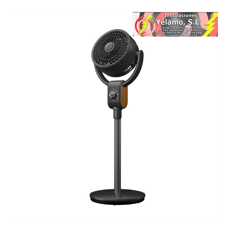 VENTILADOR DE PIE MONTENEGRO NEGRO/HAYA 40W 3VELOCIDADES 3ASPAS FIJO Y ROTAT.91,5X32X30,5cm