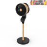 VENTILADOR PIE BIZANCIO NEGRO/HAYA 50W 3VELOCIDADES 95X30X30 OSCILANTE,TACTIL DISPLAY,REMOTO Y TEMPORIZADOR