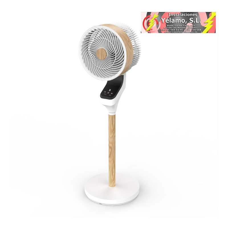 VENTILADOR PIE BIZANCIO BLANCO/HAYA 50W 3VELOCIDADES 95X30X30 OSCILANTE,TACTIL DISPLAY,REMOTO,TEMPORIZADOR