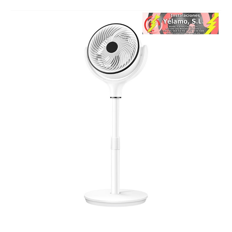 VENTILADOR DE PIE CHORLITO BLANCO 40W 6VEL OSCILACION 3D REGX34X34 REMOTO,TEMPORIZADOR TÁCTIL