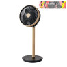 VENTILADOR DE PIE COLIBRI NEGRO/MADERA 25W 12VEL 70X28,5X28,5cm 3ASP MOTOR DC C/REMOTO Y TEMPORIZADOR