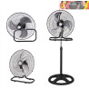 VENTILADOR 3 EN 1 RECIO NEGRO 50 D 3 VEL. 70W 3 ASPAS ALUMINIO EN PLATA OSCILANTE