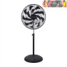 VENTILADOR PIE INDUSTRIAL CENTURION NEGRO 1 VELOCIDAD 300W 16 ASPAS FIJO Y ROTATORIO OSCILANTE REGX65X59cm