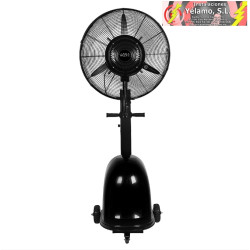 VENTILADOR NEBULIZADOR DE PIE NAPOLEON NEGRO 1 VELOCIDAD 260W 3 ASPAS 175X65X55cm TANQUE AGUA 49L ROTATORIO