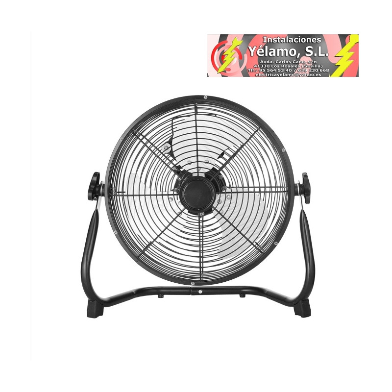 VENTILADOR INDUSTRIAL MIDAS 120W NEGRO/CROMO 55D 3 VELOCIDADES, ORIENTABLE 59X62X22 cm