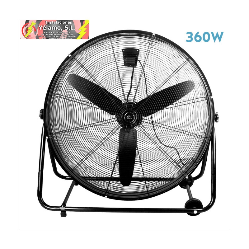VENTILADOR INDUSTRIAL VENDAVAL 360W NEGRO 87D 3 VELOCIDADES 92,5X95X42 cm ORIENTABLE