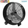 VENTILADOR INDUSTRIAL MAXIMUM 630W NEGRO 97,6D 2 VELOCIDADES, 3 ASPAS, ALUMINIO, RUEDAS 100X97,6X42cm