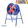 VENTILADOR INDUSTRIAL TORRENTE AZUL/ROJO 550W 1 VELOCIDAD, 4 ASPAS, CON SOPORTE 103X58X27cm