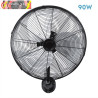 VENTILADOR PARED ARRECIFE 90W NEGRO/PLATA 45D 3 VELOCIDADES ORIENTABLE Y OSCILANTE