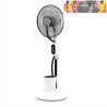 VENTILADOR HUMIDIFICADOR PIE ICEBERG BLANCO/NEGRO 80W, 3 VELOCIDADES, 3 ASPAS, NEBULIZADOR 125X43X38cm TANQUE AGUA 2,8L