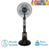 VENTILADOR DE PIE TROMBA NEGRO 3 VELOCIDADES 80W NEBULIZADOR, TANQUE DE AGUA 3L, CONTROL REMOTO Y TEMPORIZADOR 120X45X40 cm