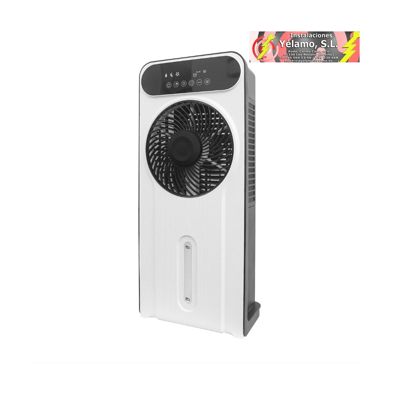VENTILADOR OPIUM BLANCO/NEGRO 12 VEL 35W ACUMULAD. FRIO 5ASP 5LITROS 66.8X29X20cm REMOTO, TEMPORIZADOR
