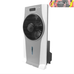 VENT. NEBULIZADOR DE PIE EFESO BLANCO/GRIS/NEGRO 3VEL 90W 5ASPA HUMIDIFI.2,5L 79X39,5X25cm REMOT, TEMP