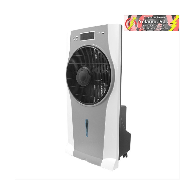 VENT. NEBULIZADOR DE PIE EFESO BLANCO/GRIS/NEGRO 3VEL 90W 5ASPA HUMIDIFI.2,5L 79X39,5X25cm REMOT, TEMP