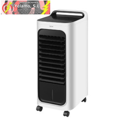 CLIMATIZADOR EVAPORATIVO DAKAR BLANCO/NEGRO 80W FRIO 2000W CALOR 3 VEL. 6L HUMIDIFICADOR, ACUM.FRIO 66,5X25,5X28,5cm