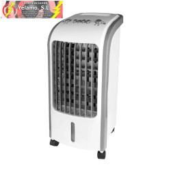 CLIMATIZADOR EVAPORATIVO VENTISCA BLANCO 80W 3 VELOCIDADES, 4 LITROS, OSCILANTE, PORTATIL, CON ACUMULADOR DE FRIO 57X26X24cm