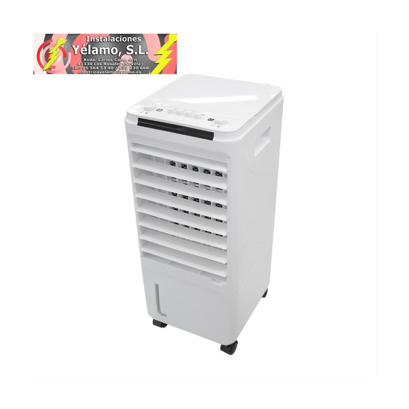 CLIMATIZADOR EVAPORATIVO GLACIAR BLANCO 80W 3VELOCIDADES 7L HUMIDIFICADOR, ORIENTAB.ACUM.FRIO 56X23,5X26cm