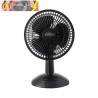 VENTILADOR SOBREMESA PIZARRO PEQUEÑO NEGRO 2 VELOCIDADES 25W ORIENTABLE FIJO Y ROTATORIO 36X27X17cm