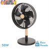 VENTILADOR SOBREMESA FALCON NEGRO/HAYA 3 VELOCIDADES 45W 5 ASPAS OSCILANTE Y ROTATORIO 59X35X28cm