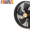 VENTILADOR SOBREMESA FALCON NEGRO/HAYA 3 VELOCIDADES 45W 5 ASPAS OSCILANTE Y ROTATORIO 59X35X28cm
