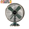 VENTILADOR SOBREMESA CAPITOLIO OLIVA/CUERO 37W 3 VELOCIDADES 4 ASPAS FIJO Y ROTATORIO 42X35X27cm