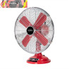VENTILADOR SOBREMESA CAPITOLIO ROJO/CROMO 37W 3 VELOCIDADES 4 ASPAS FIJO Y ROTATORIO 42X35X27cm