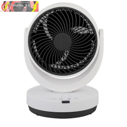 VENTILADOR SOBREMESA LOIRA BLANCO/NEGRO 3 VELOCIDADES 35W 3 ASPAS CONTROL REMOTO, TEMPORIZADOR 29,8X22,6X20,6C