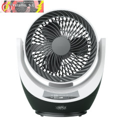 VENTILADOR SOBREMESA NAVIA NEGRO/BLANCO 40W 4 VELOCIDADES ORIENTABLE ROTATORIO, REMOTO, TEMPORIZADOR Y DISPLAY