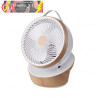 VENTILADOR SOBREMESA PETIRROJO BLANCO/MADERA 25W, 12 VELOCIDADES, 3 ASPAS, MOTOR DC REMOTO, TEMPORIZADOR 36,3X27,5X24,8cm