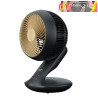 VENTILADOR DC SOBREMESA MIERA NEGRO/HAYA 20W 8 VELOCIDADES OSCILACION 3D REMOTO, TEMPORIZADOR 40,5X25,4X23,3cm
