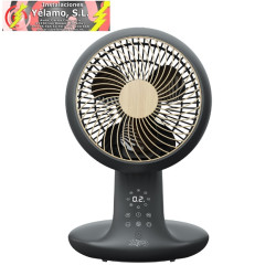 VENTILADOR DC SOBREMESA MIERA NEGRO/HAYA 20W 8 VELOCIDADES OSCILACION 3D REMOTO, TEMPORIZADOR 40,5X25,4X23,3cm