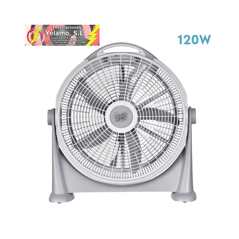 VENTILADOR SOBREMESA FRESCO GRIS 120W, 3 VELOCIDADES, 5 ASPAS, GRIS, ORIENTABLE 62X58X16 cm