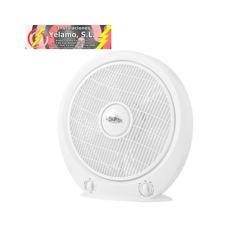 VENTILADOR SOBREMESA PUMA BLANCO 3 VELOCIDADES 45W 5 ASPAS CON TEMPORIZADOR 40X39X12,5cm