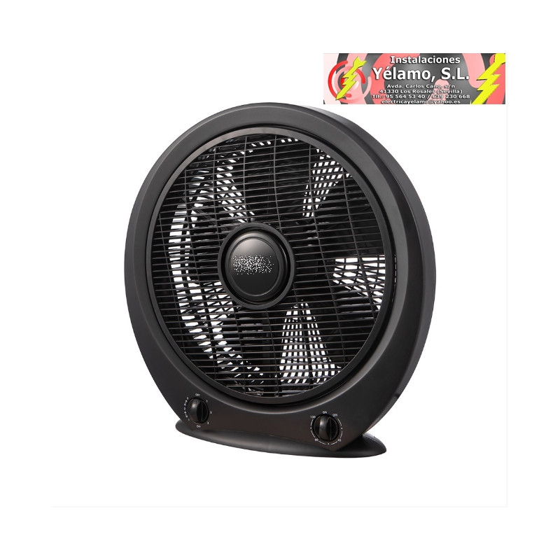 VENTILADOR SOBREMESA PUMA NEGRO 45W 5 ASPAS CON TEMPORIZADOR 40X39X12,5cm
