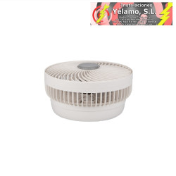 VENTILADOR INALAMBRICO SOBREMESA PACHECO BLANCO/GRIS 5W 3 VELOCIDADES RECARGABLE C/LUZ, ALIM.USB, ORIENTABLE 3ASPAS 29X19X16cm